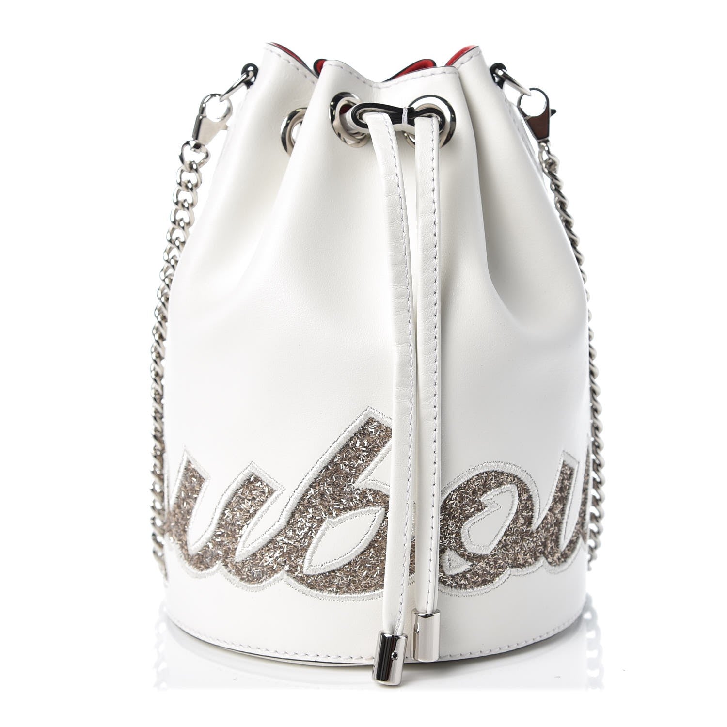 Christian Louboutin Calfskin Marie Jane Bucket White 1 of 6