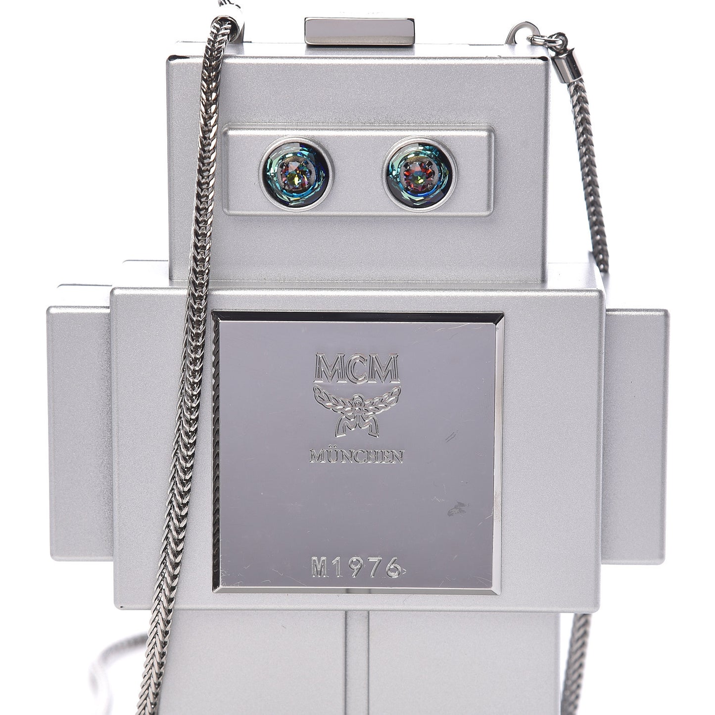 Perspex Roboter Series Clutch Bag Silver
