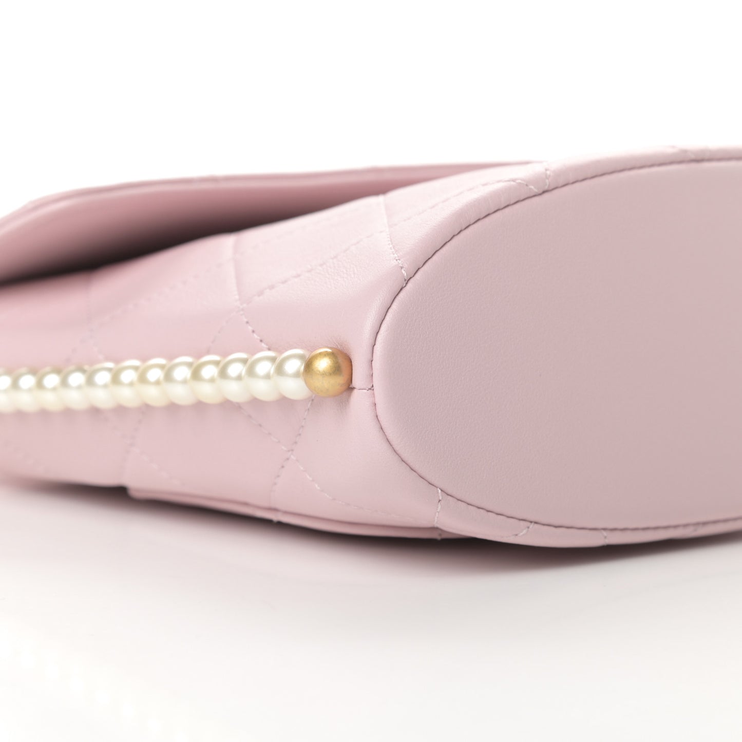 Calfskin Quilted Pearl Small About Pearls Hobo Bag Light Pink