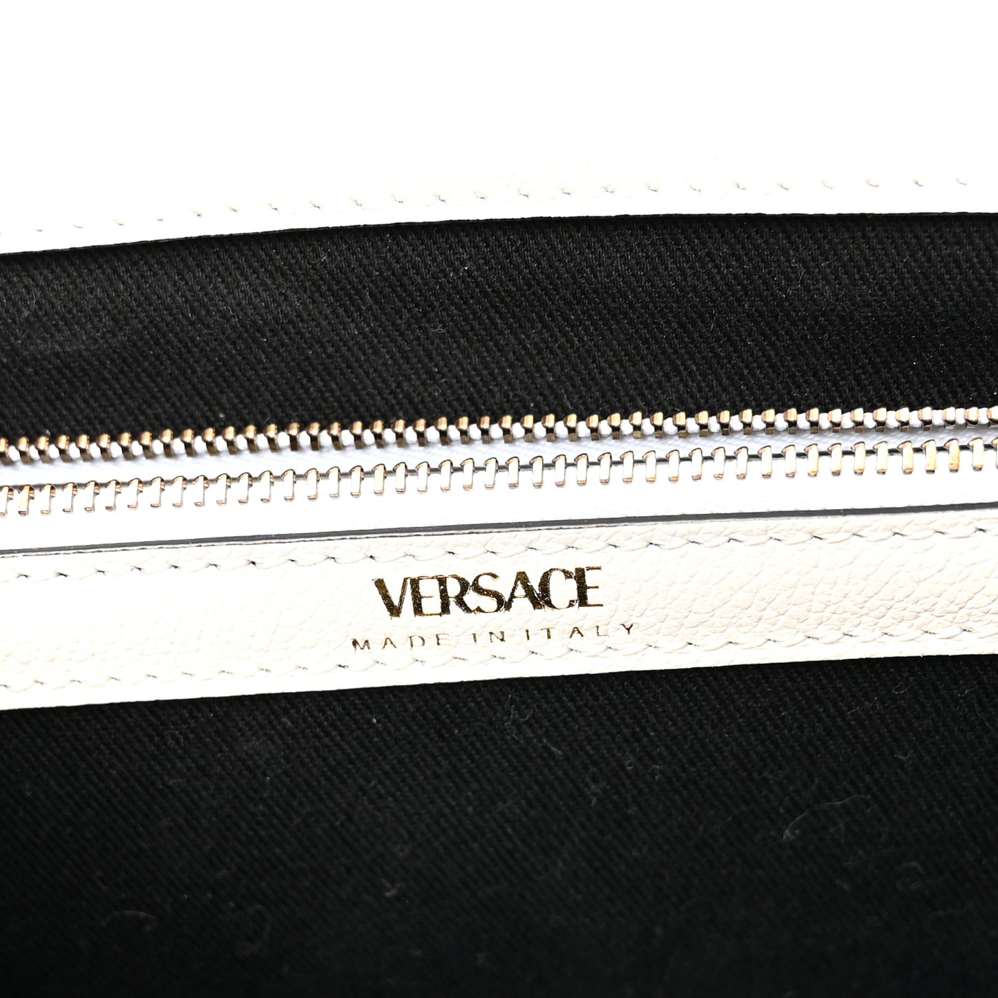 Grained Calfskin Small La Medusa Chain White