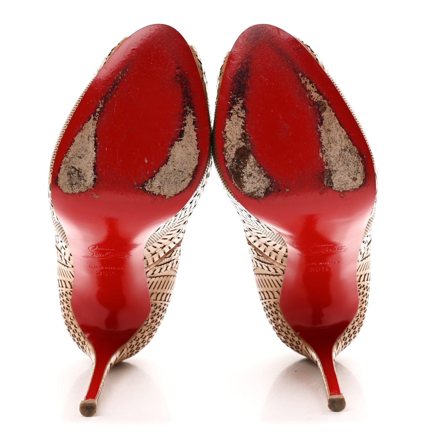 Christian Louboutin Patent Suede Burma Laser Cut Suellena 120