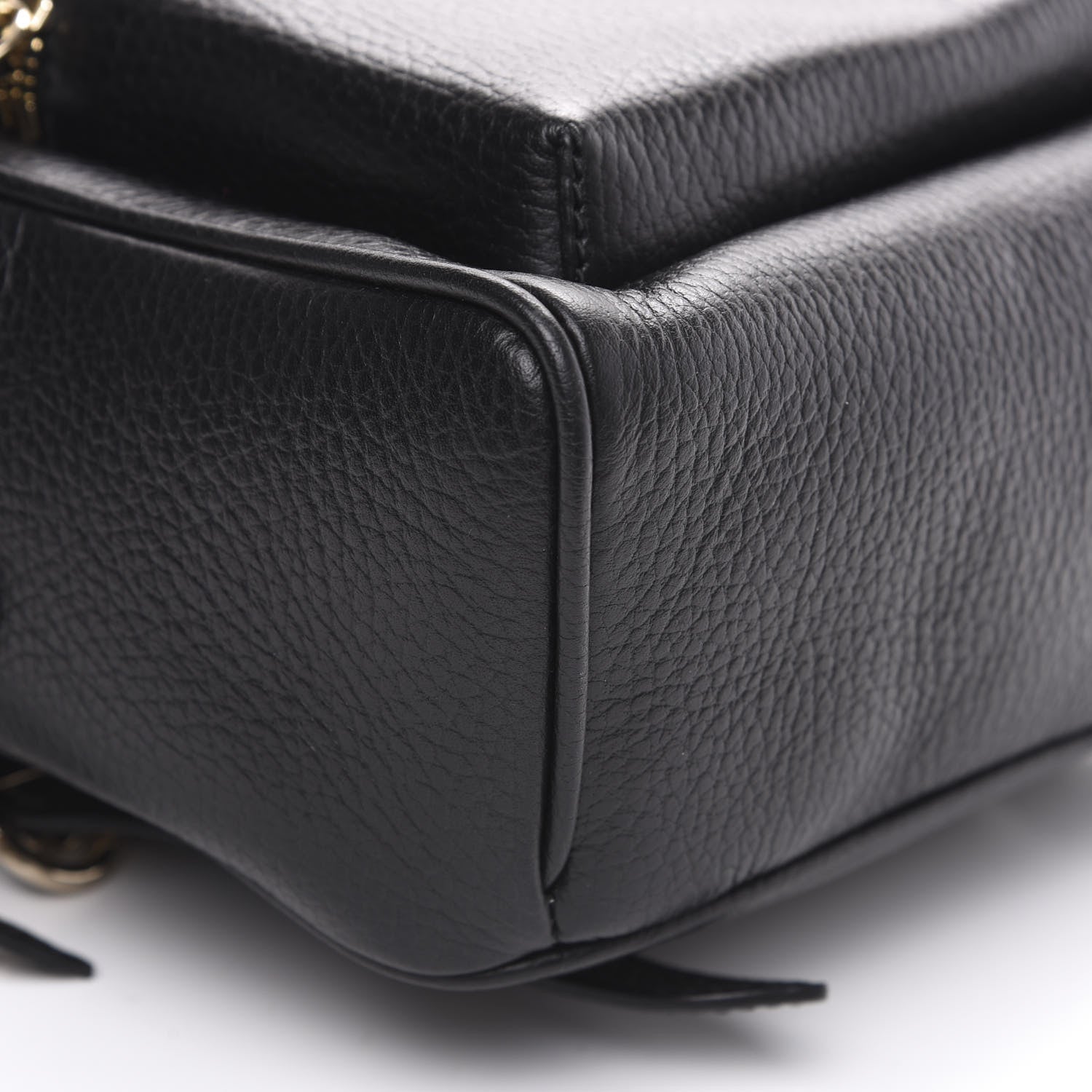 Gucci Pebbled Calfskin Soho Chain Backpack Black 7 of 10