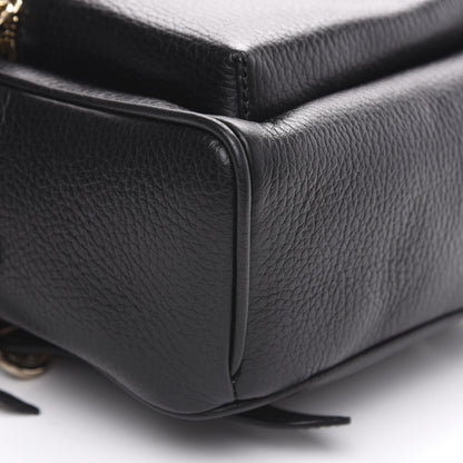 Gucci Pebbled Calfskin Soho Chain Backpack Black 7 of 10