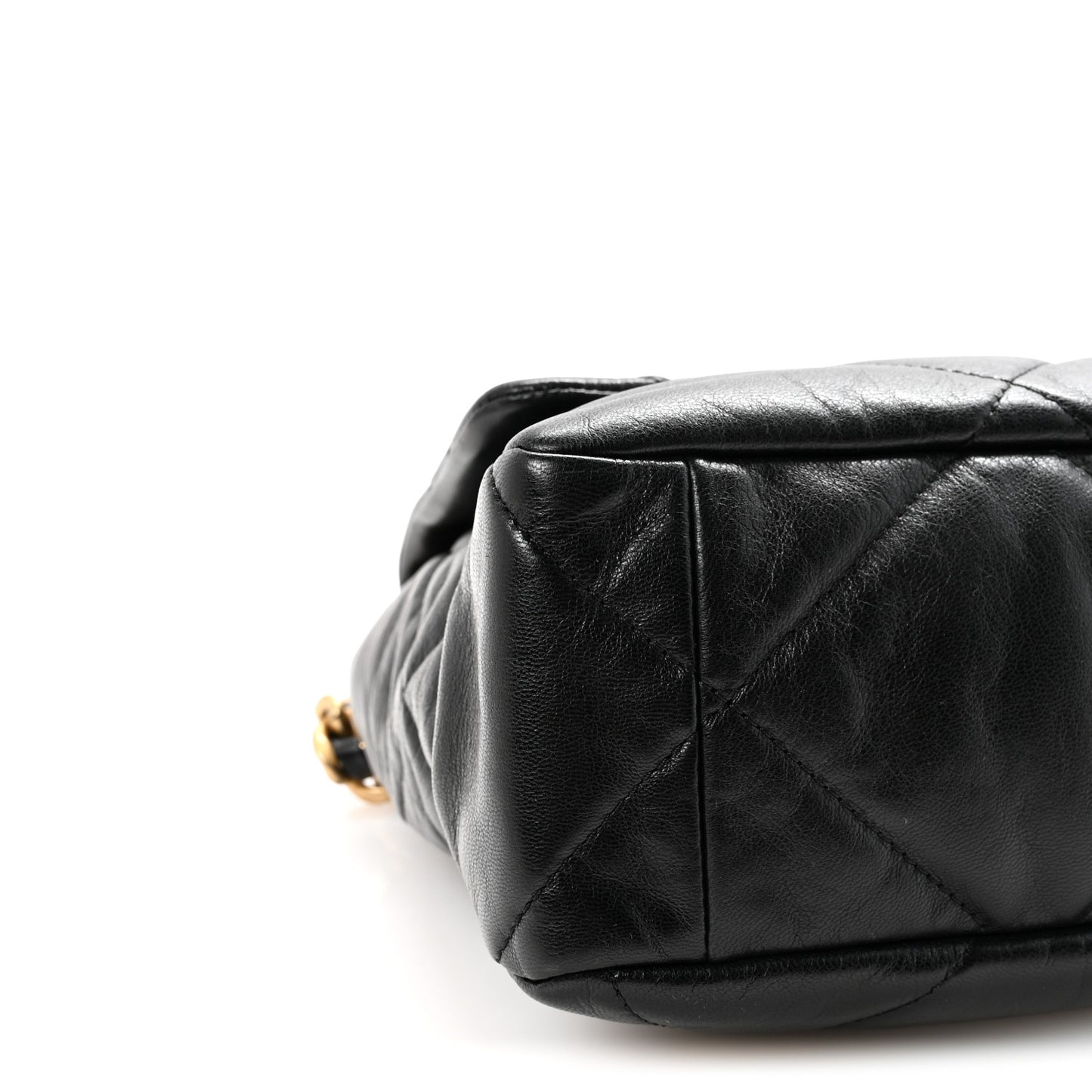 Goatskin Quilted Large Chanel 19 Flap Black