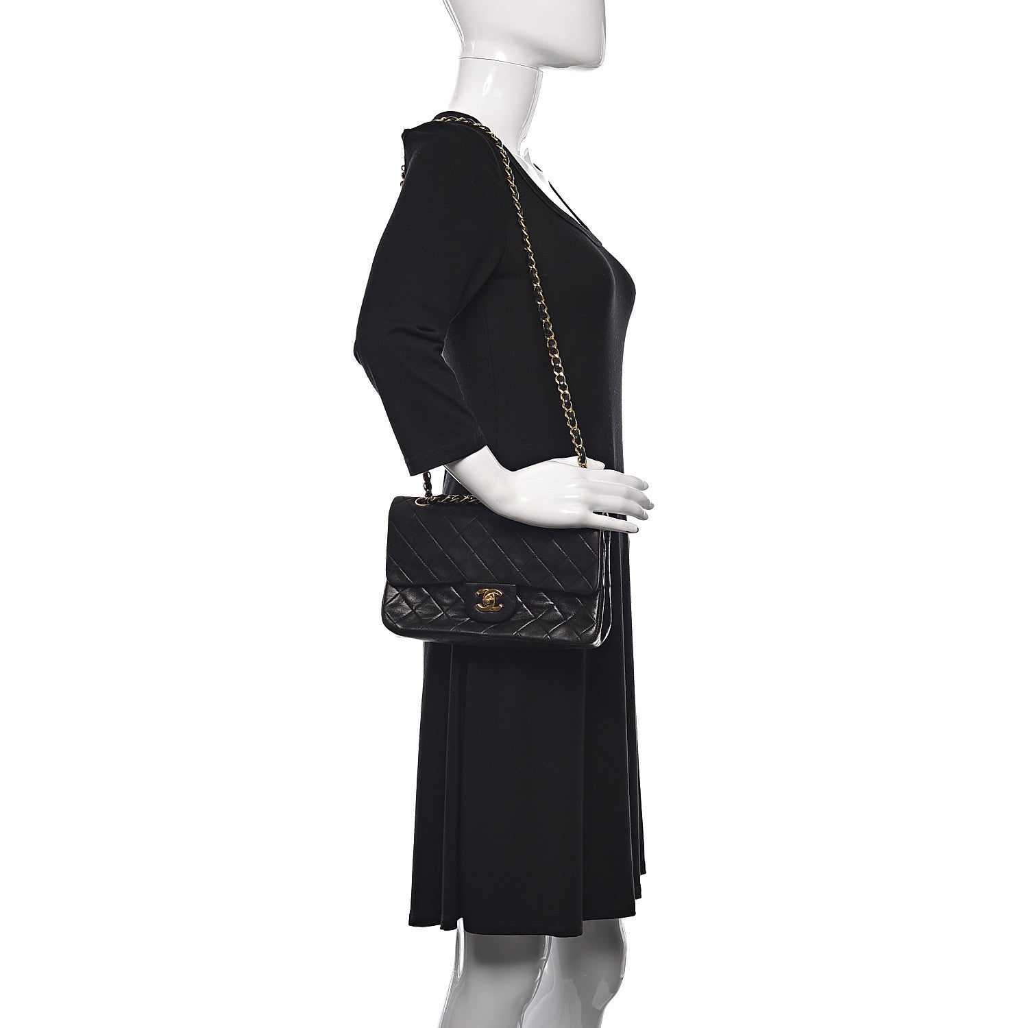Chanel Lambskin Quilted Small Double Flap Black 2 of 14