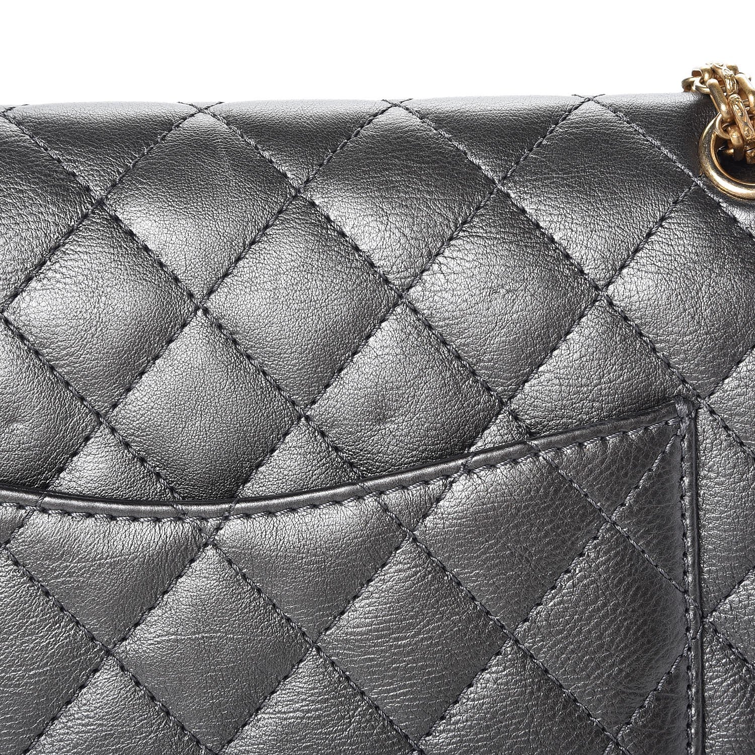 Chanel Metallic Calfskin Quilted 2.55 Reissue 226 Flap Charcoal 11 of 16