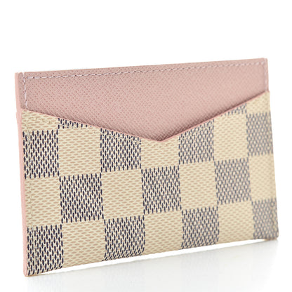Louis Vuitton Damier Azur Daily Card Holder Rose Ballerine 3 of 8