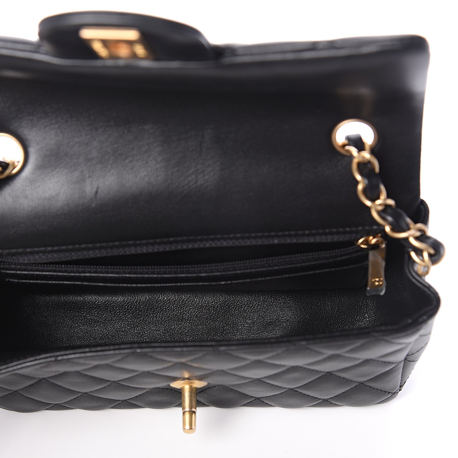 Chanel Lambskin Quilted Mini Rectangular Flap Black 4 of 8