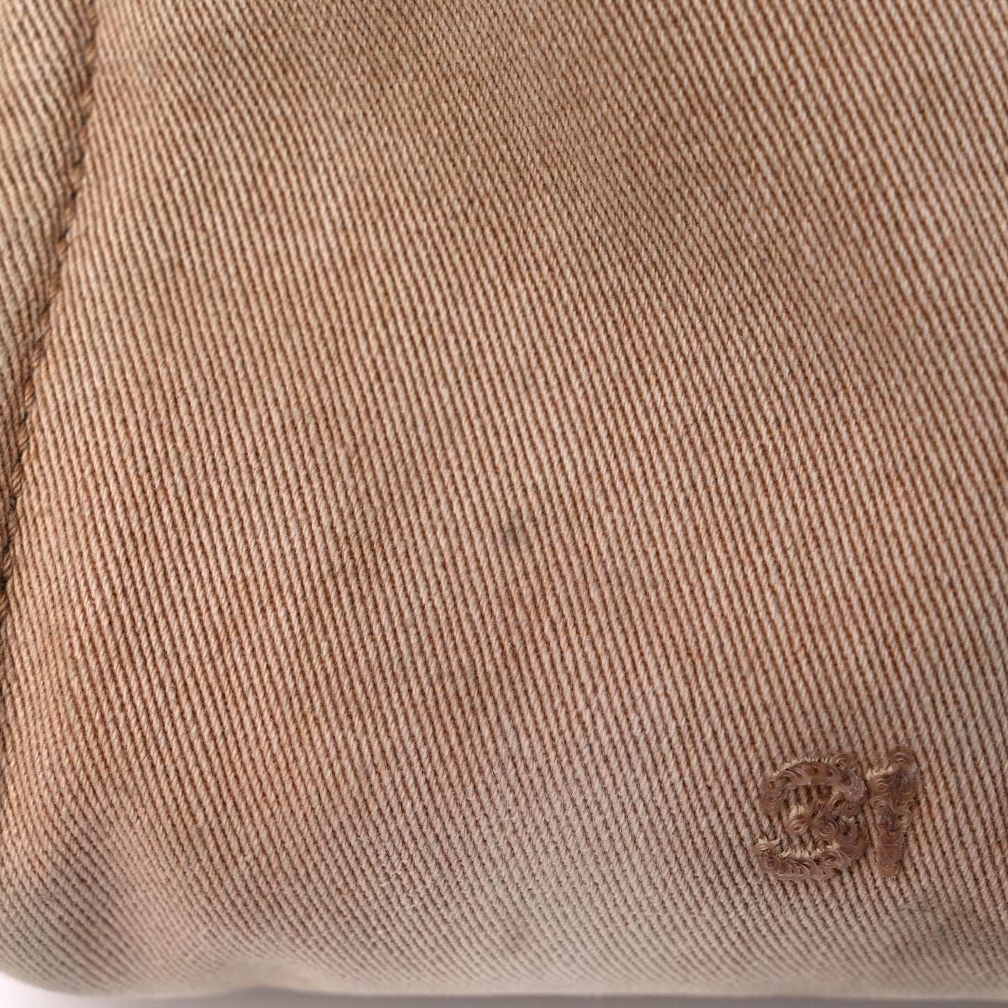 Canvas Sequin Small Deauville Tote Ecru