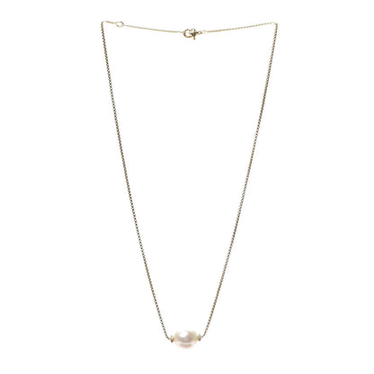 David Yurman 18K Yellow Gold Diamond South Sea Pearl 12mm Solari Pendant Necklace 3 of 5