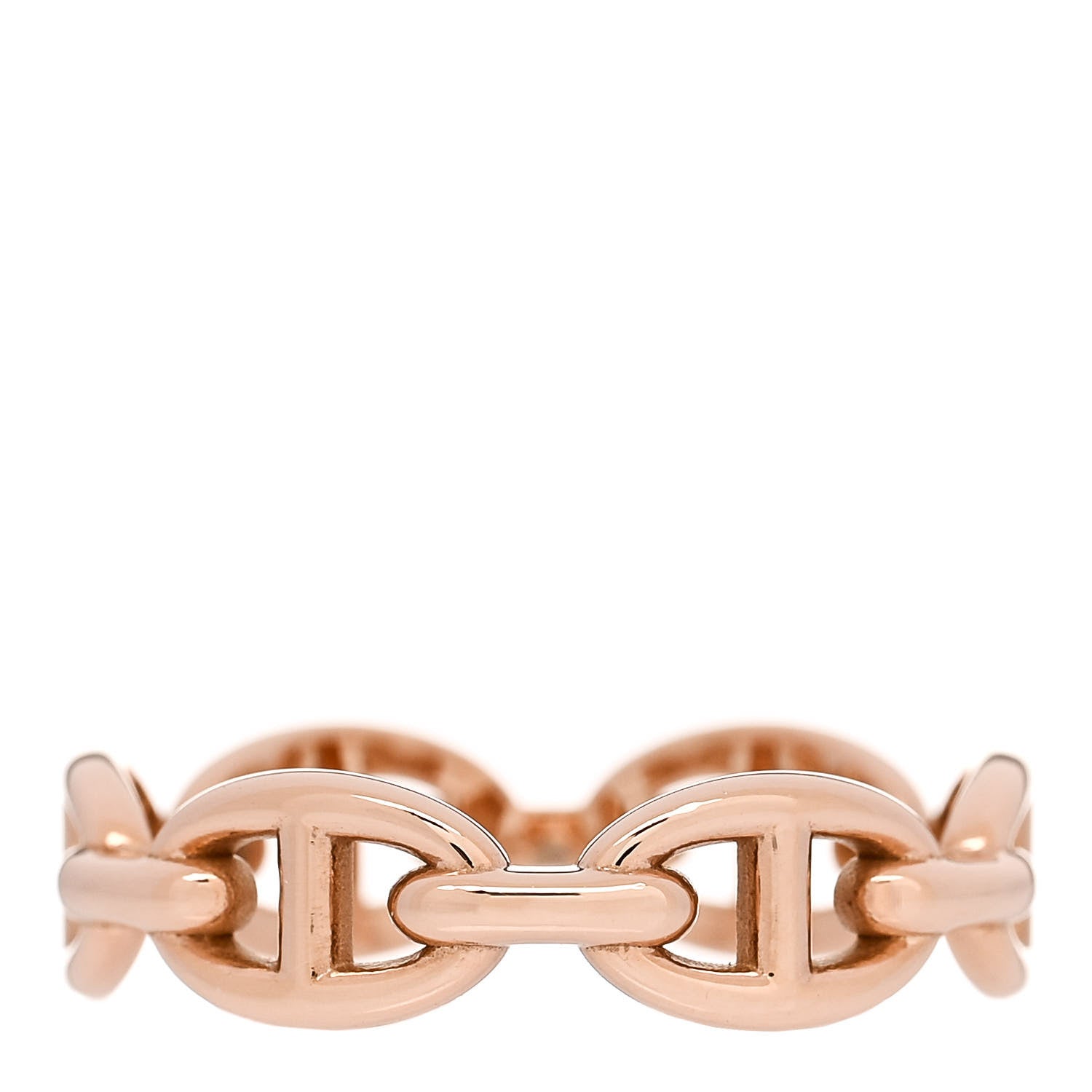 Hermes 18K Rose Gold PM Chaine d'Ancre Enchainee Ring 59 8.75 3 of 9