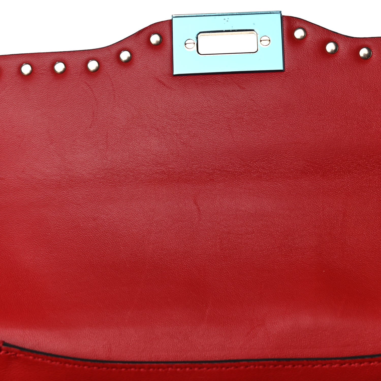 Valentino Garavani Vitello Enchanted Wonderland Medium Rockstud Flap Saddle Bag Rosso Valentino 10 of 10
