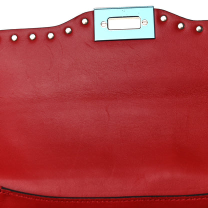 Valentino Garavani Vitello Enchanted Wonderland Medium Rockstud Flap Saddle Bag Rosso Valentino 10 of 10