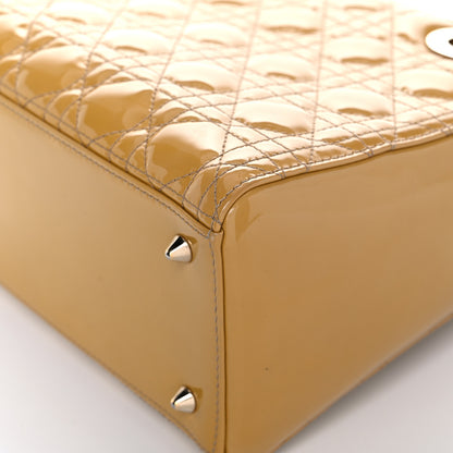 Christian Dior Patent Cannage Medium Lady Dior Beige 13 of 18