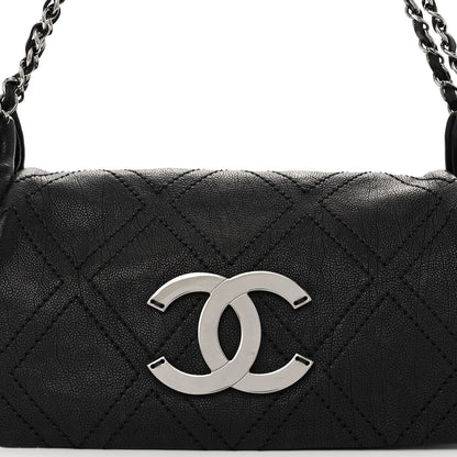 Chanel Calfskin Diamond Stitch Accordion Flap Black 8 of 14