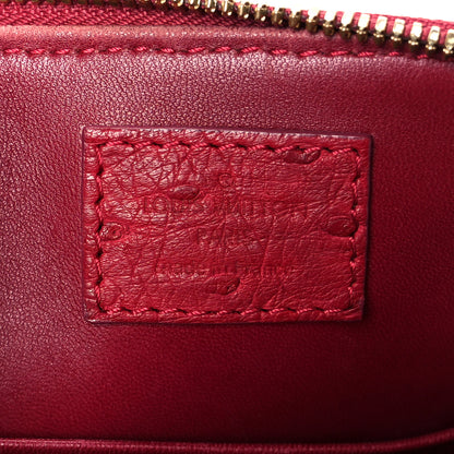 Louis Vuitton Ostrich Alma BB Red 6 of 10