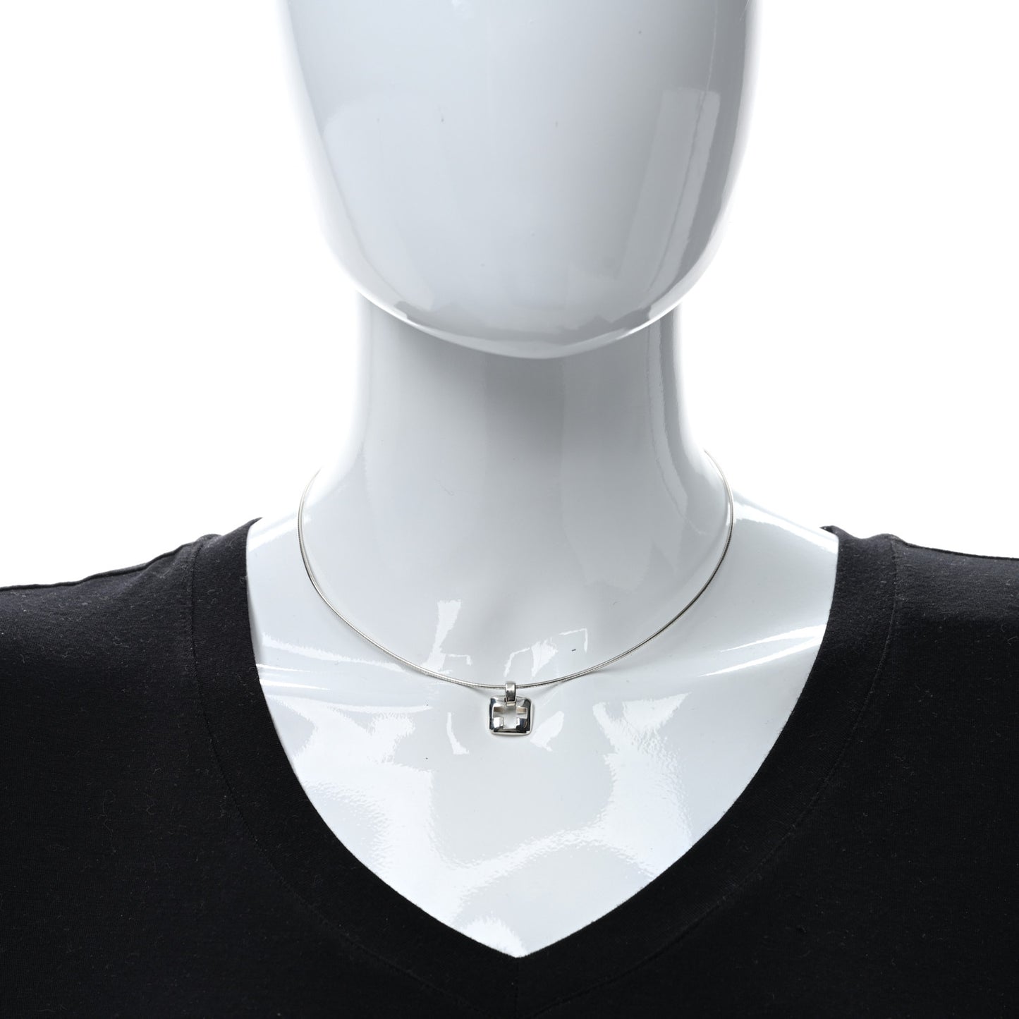 Sterling Silver Cross Cutout Pendant Necklace