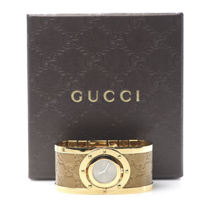 Gucci Stainless Steel Calfskin 33mm Twirl Quartz Watch Bronze 8 of 8