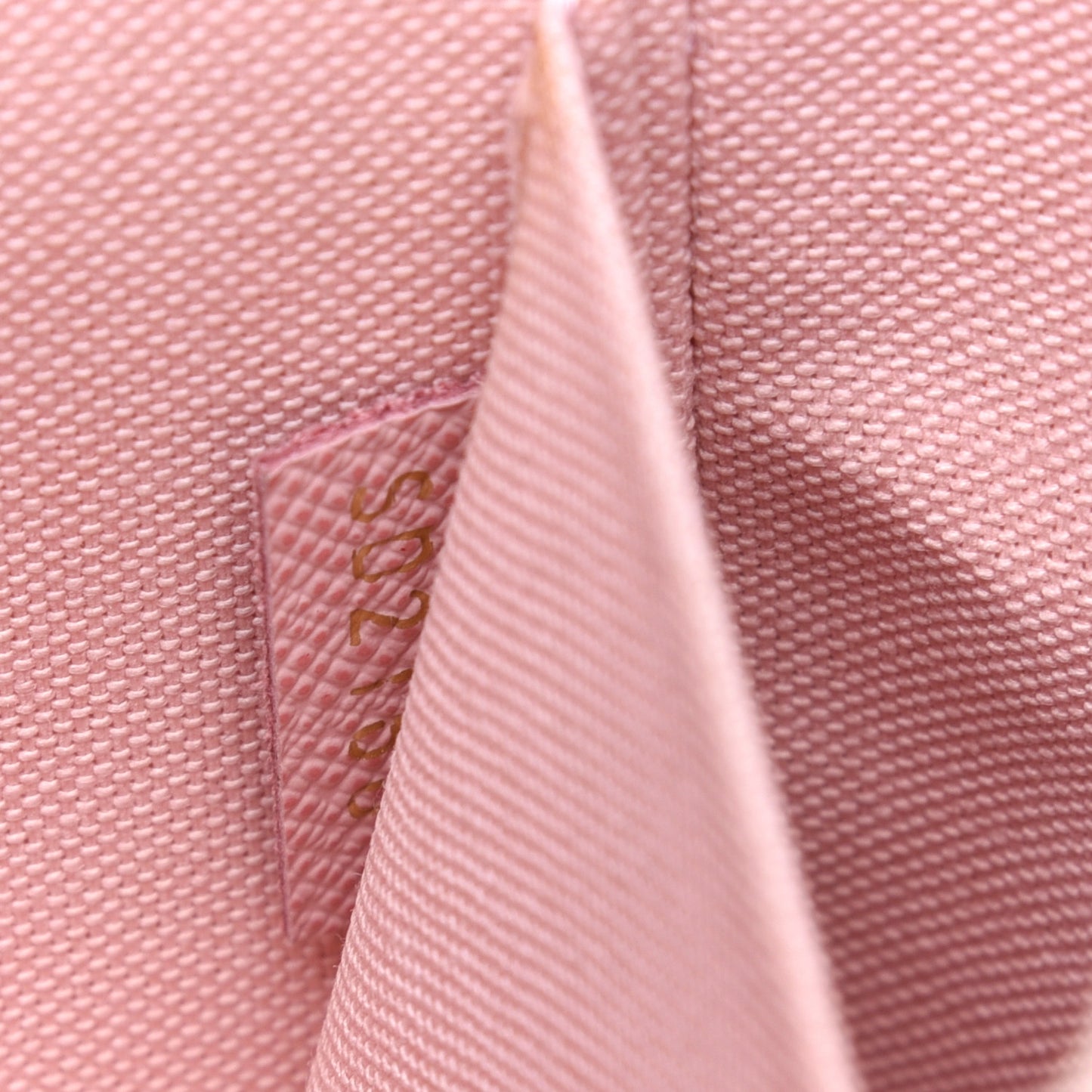 Damier Azur Pochette Felicie Chain Wallet Rose Ballerine
