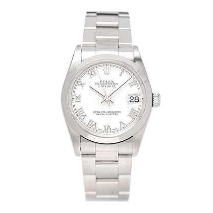 Rolex Stainless Steel 31mm Oyster Perpetual Datejust Watch White Roman 78240 1 of 6