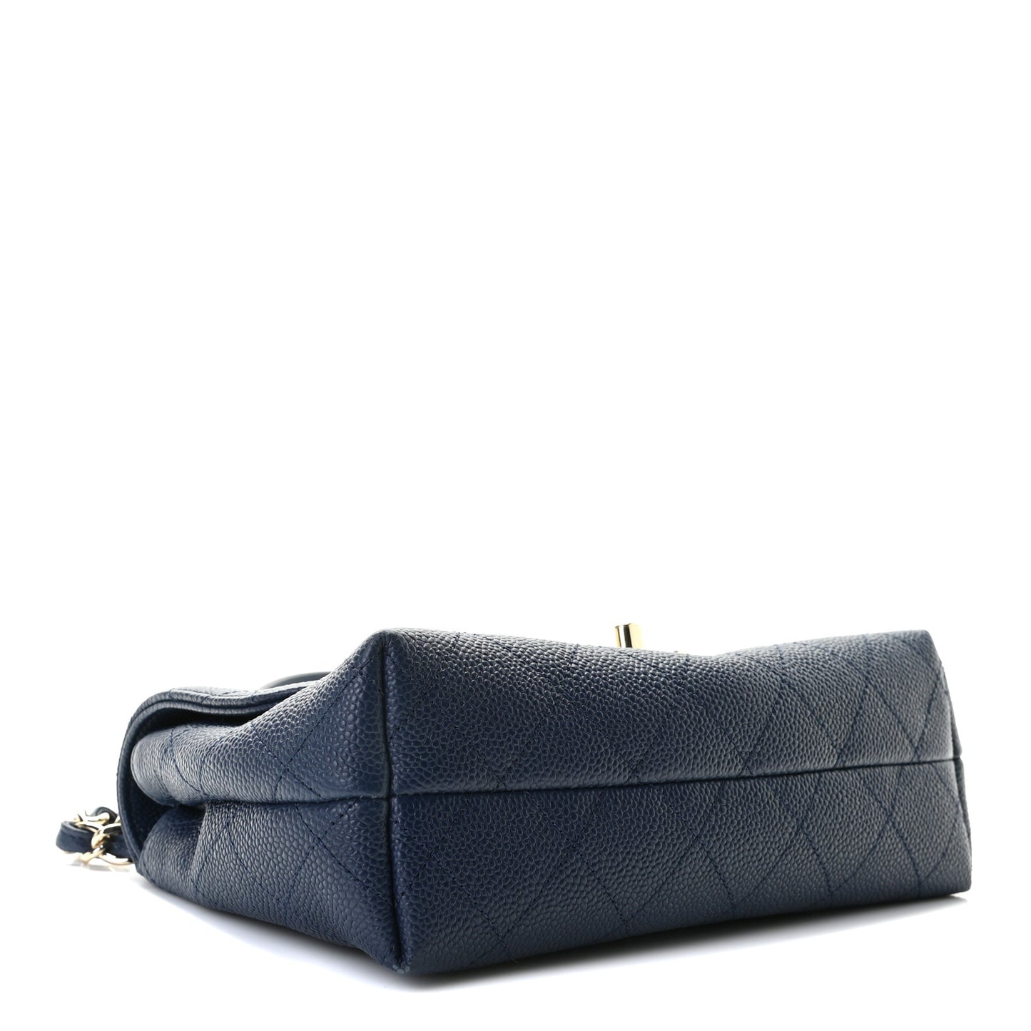 Caviar Quilted Small City Walk Flap Navy Blue