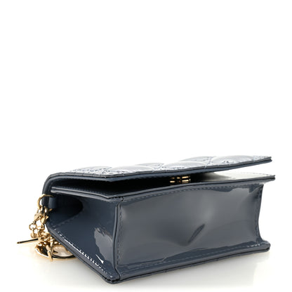 Christian Dior Patent Cannage Mini Waist Pouch On Chain Cloud Blue 4 of 11