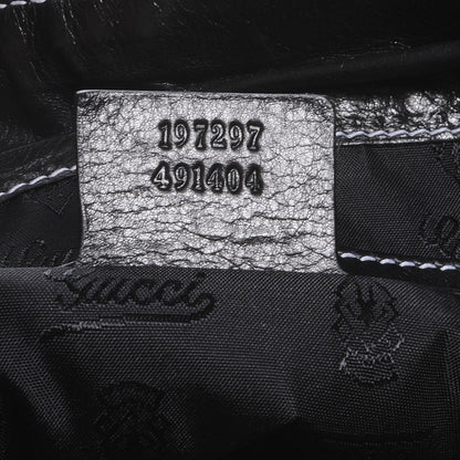 Gucci Leather Hysteria Satchel Black Yellow 7 of 8