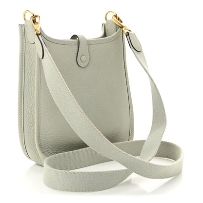 Hermes Taurillon Clemence Amazone Evelyne TPM Gris Neve 3 of 10