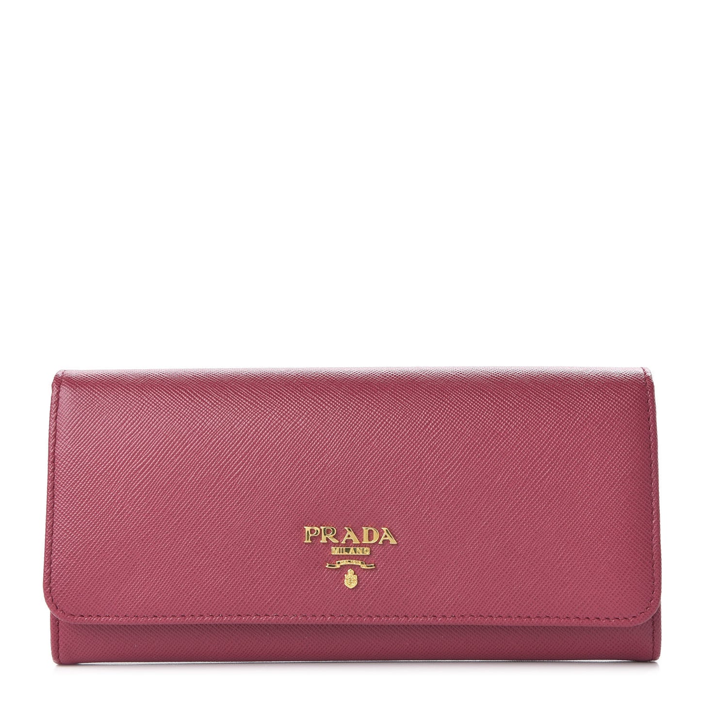 Saffiano Metal Continental Flap Wallet Peonia