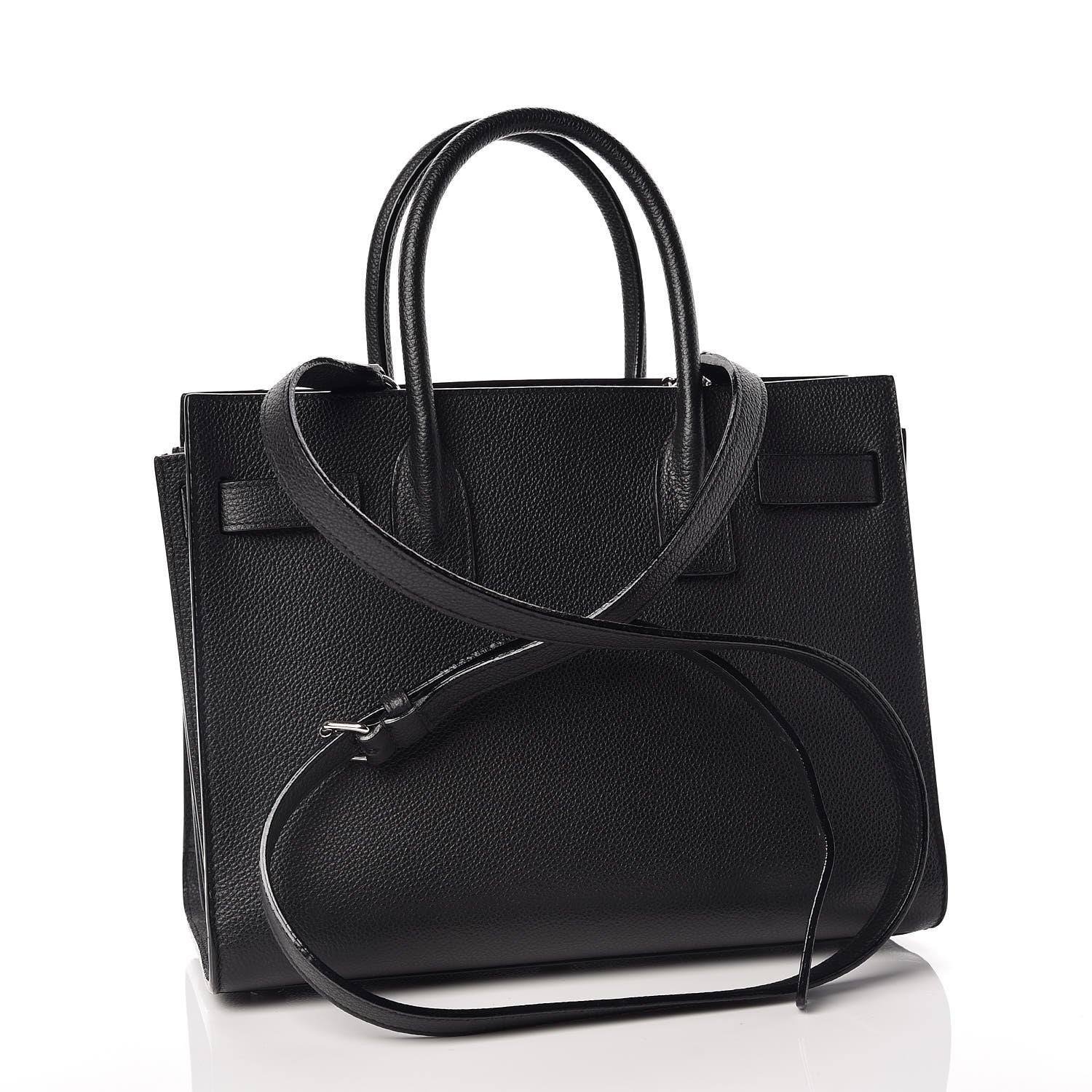 Saint Laurent Grained Calfskin Baby Sac De Jour Black 3 of 11