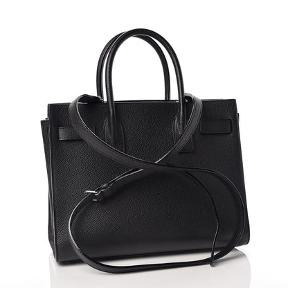 Saint Laurent Grained Calfskin Baby Sac De Jour Black 3 of 11