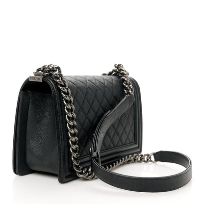 Chanel Caviar Quilted Medium Boy Flap Black 3 of 11