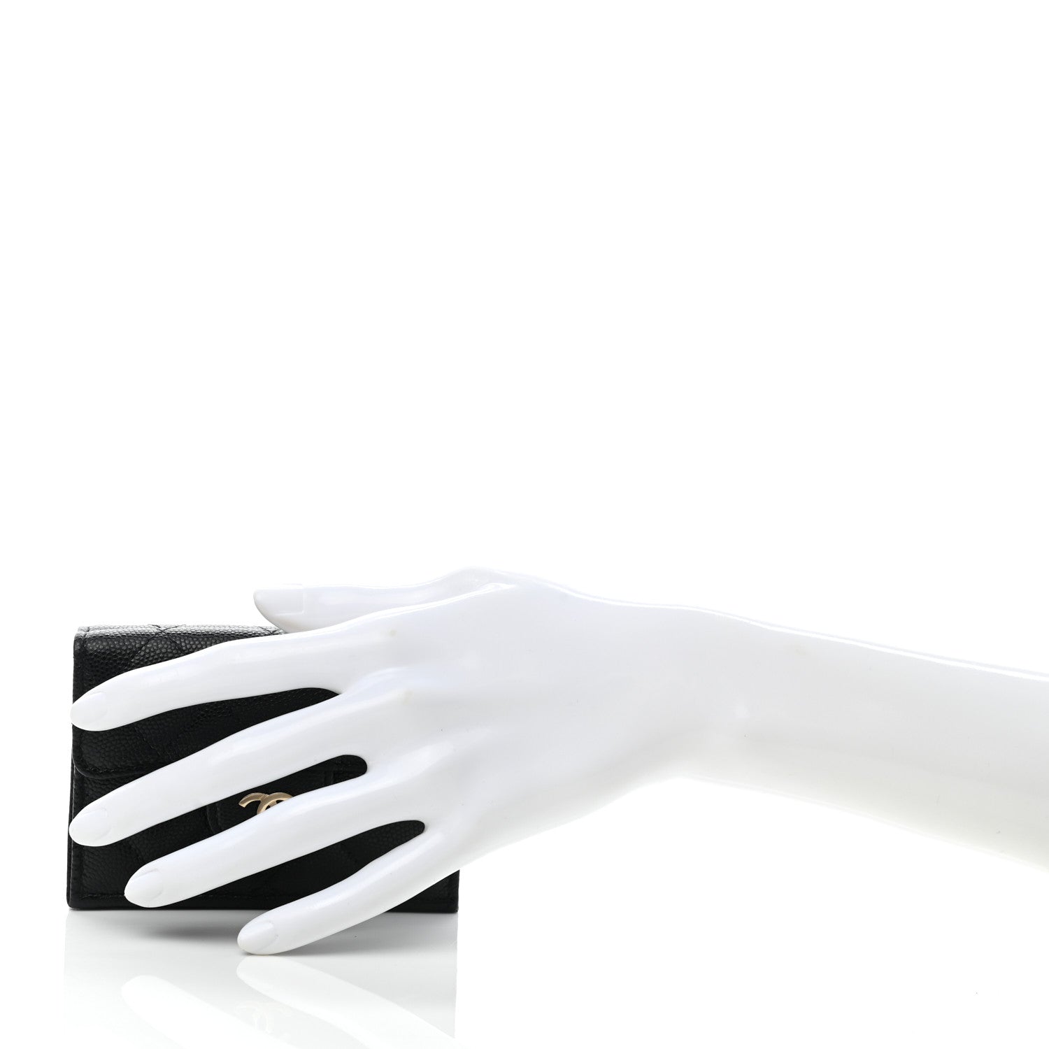 Chanel Caviar Quilted Double Flap Wallet Black 2 of 8