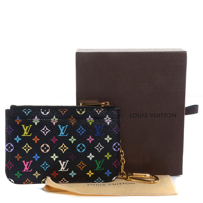 Louis Vuitton Monogram Multicolor Key Pouch Black Violet 5 of 8
