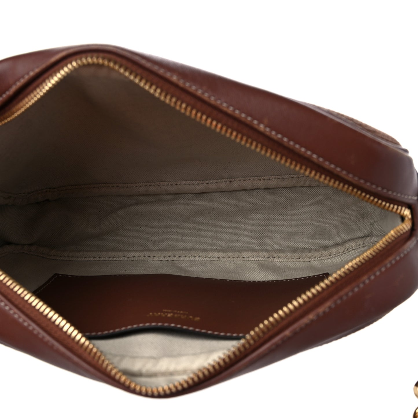 Calfskin Check Small Lola Camera Bag Dark Birch Brown