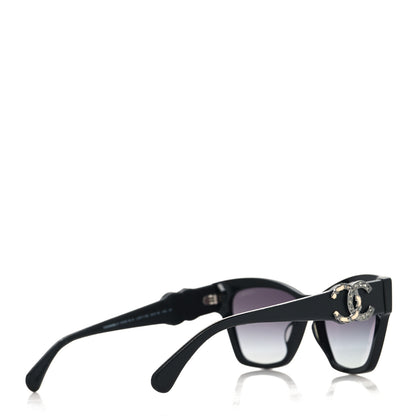 Chanel Acetate Square Cat Eye CC Sunglasses 5456-Q-A Black 4 of 7