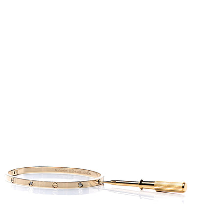 Cartier 18K Yellow Gold 6 Diamond Small LOVE Bracelet 16 5 of 6