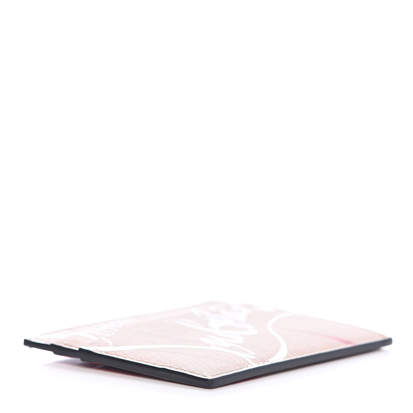 Calfskin Kios Kraft Print Card Holder Kraft