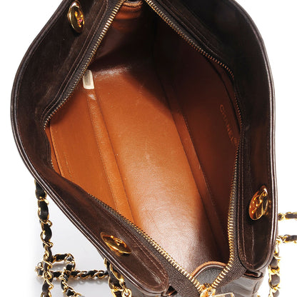 Chanel Lambskin Quilted Shoulder Bag Dark Brown 8 of 8