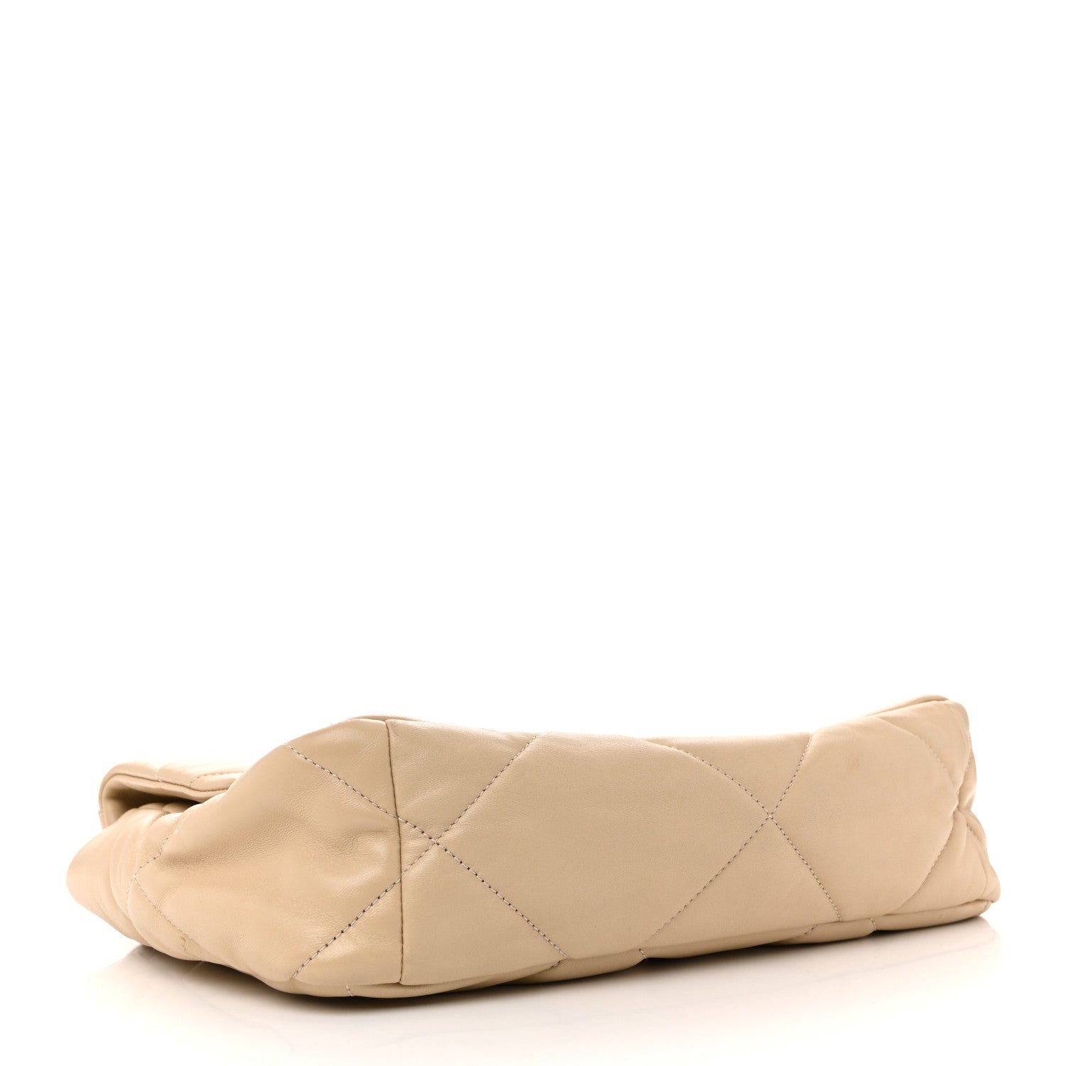 Chanel Lambskin Quilted Large Chanel 19 Flap Beige 4 of 14