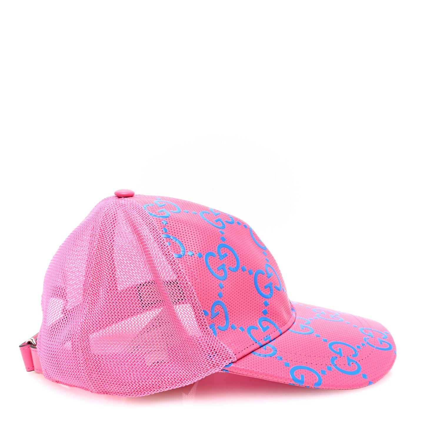 Calfskin Mesh GG Tennis Embossed Gary Baseball Hat M Modern Fucsia Modern Blue