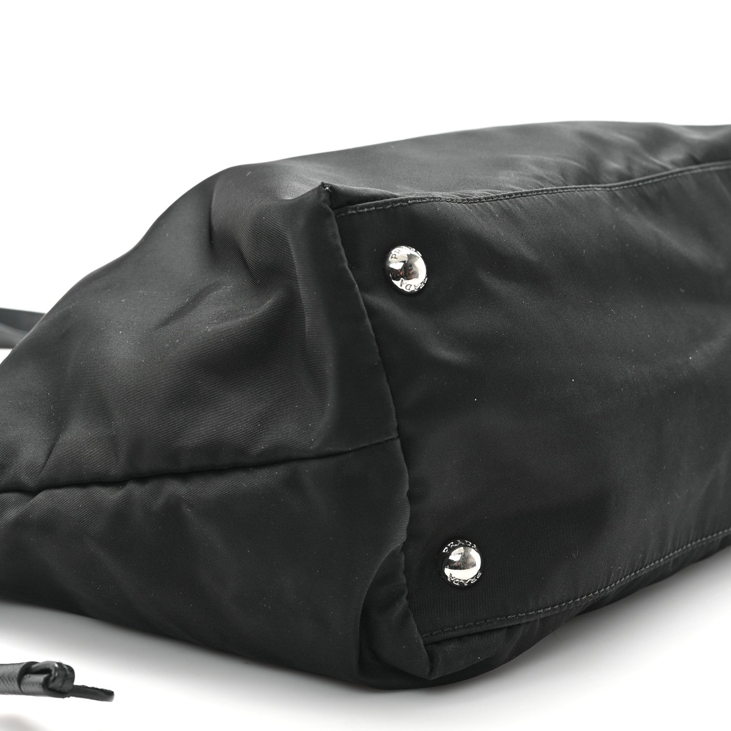 Prada Tessuto Nylon Saffiano Shopping Tote Black 9 of 11