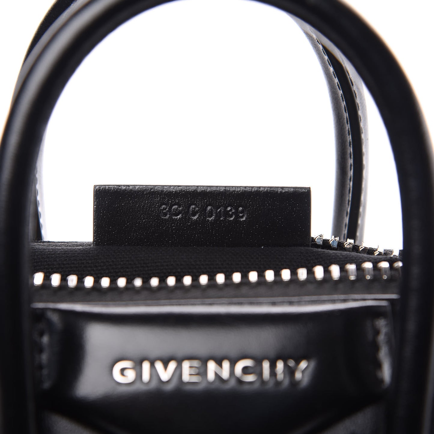 Shiny Lord Calfskin Mini Antigona Black