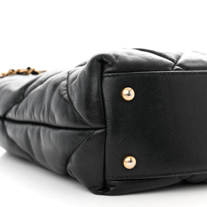 Chanel Lambskin Quilted Medium Bowling Bag Black 13 of 14