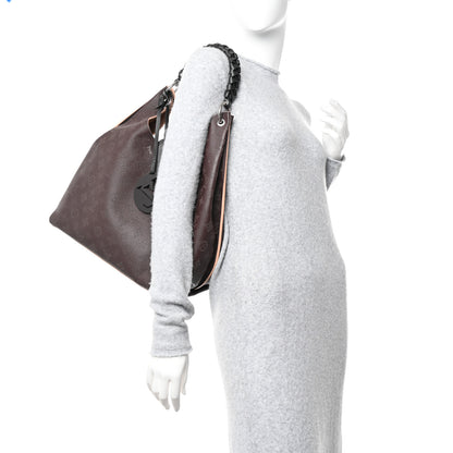 Louis Vuitton Mahina Carmel Hobo Chocolate 2 of 9