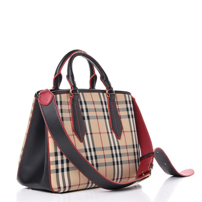 Burberry Horseferry Check Medium Ballingdon Tote Honey Black 3 of 9