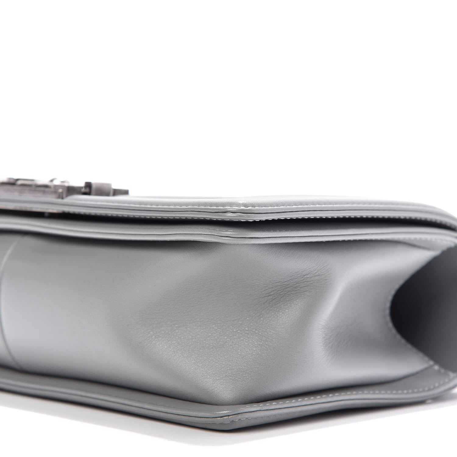 Chanel Calfskin Quilted Medium Boy Flap Grey 7 of 10