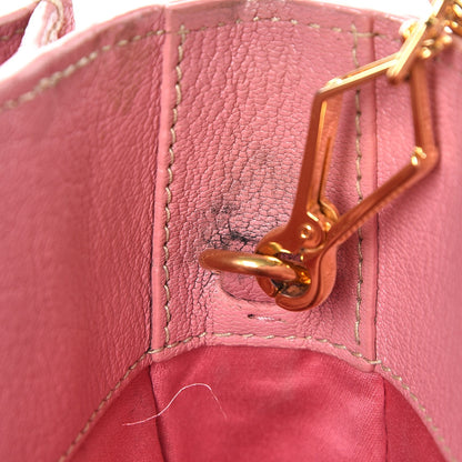 Miu Miu Goatskin Madras Shopping Tote Rosa Gemma 10 of 15