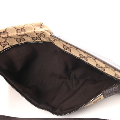 Gucci GG Monogram Double Pocket Belt Bag Dark Brown 4 of 10