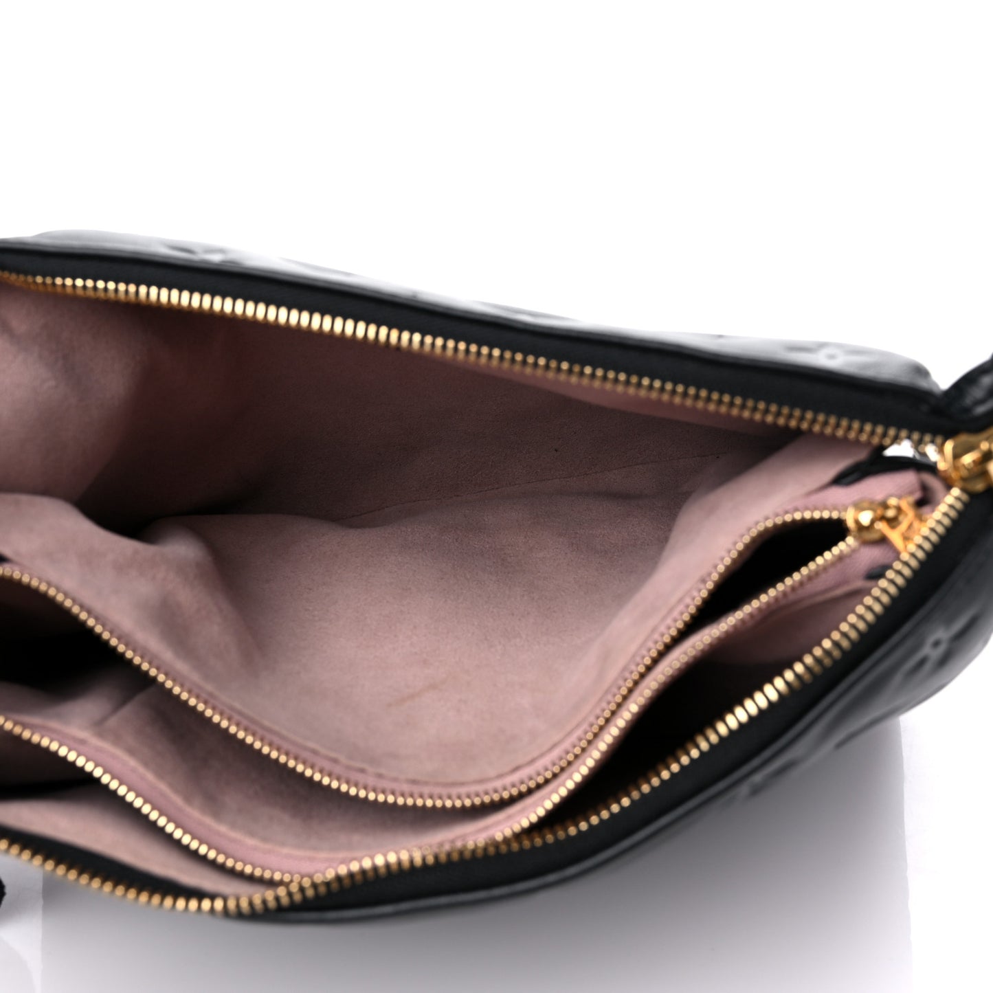 Lambskin Embossed Monogram Coussin PM Black